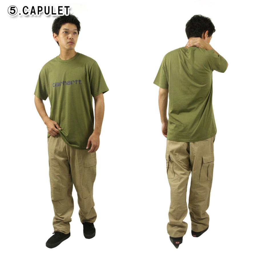 V637【Carhartt】刺繍ロゴ つなぎ【メンズ44S】オリーブ Carhartt Loose Fit Midweight Logo Sleeve Sweatshirt | Gemplers