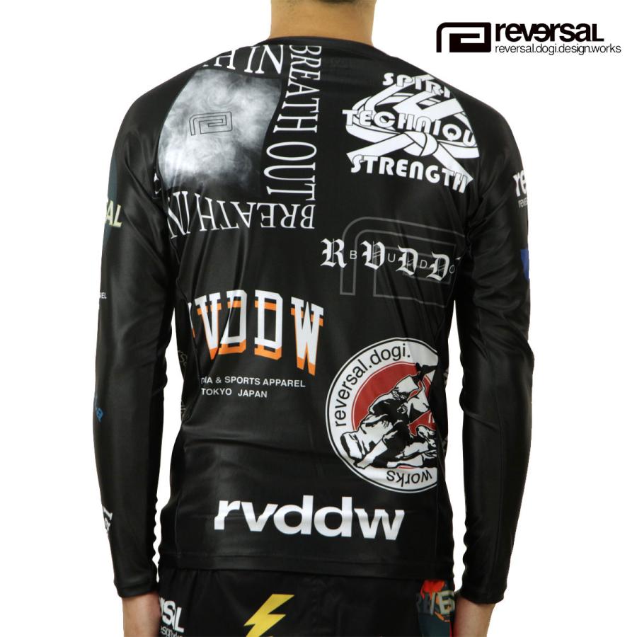 リバーサル メンズ 長袖ラッシュガード 正規販売店 REVERSAL クルーネック ロングスリーブ ALL STAR LONG RASH GUARD 黒 r 父の日 プレゼント ラッピング_2