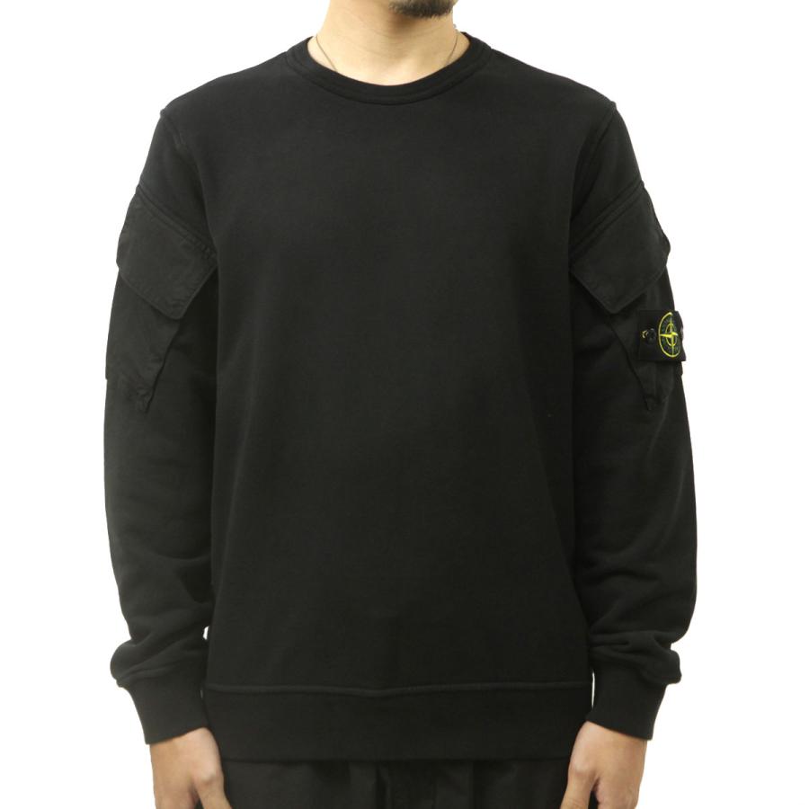 ストーンアイランド メンズ スウェット 正規品 STONE ISLAND コットン トレーナー BRUSHED ORGANIC COTTON FLEECE SWEATSHIRT S0A20 6100008 V0029 BLACKの画像
