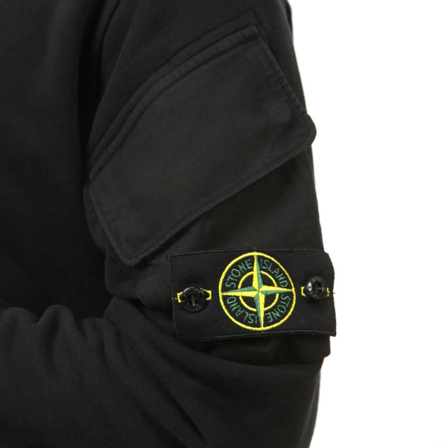 ストーンアイランド メンズ スウェット 正規品 STONE ISLAND コットン トレーナー BRUSHED ORGANIC COTTON FLEECE SWEATSHIRT S0A20 6100008 V0029 BLACKの画像