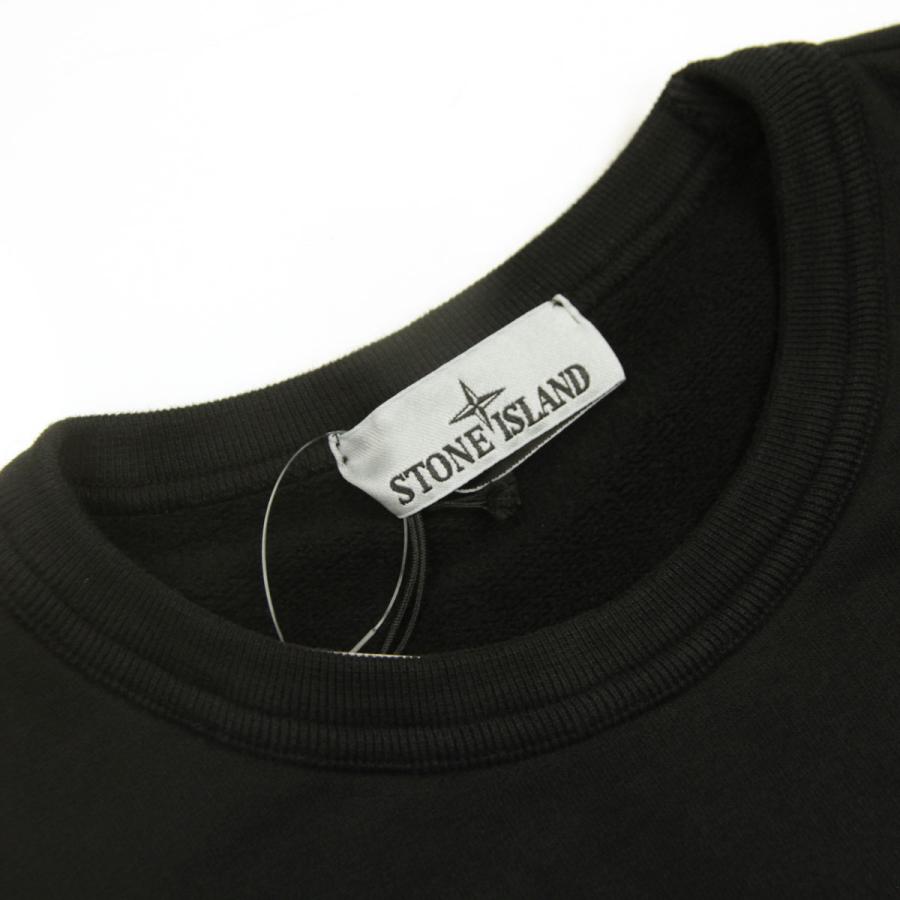 ストーンアイランド メンズ スウェット 正規品 STONE ISLAND コットン トレーナー BRUSHED ORGANIC COTTON FLEECE SWEATSHIRT S0A20 6100008 V0029 BLACKの画像