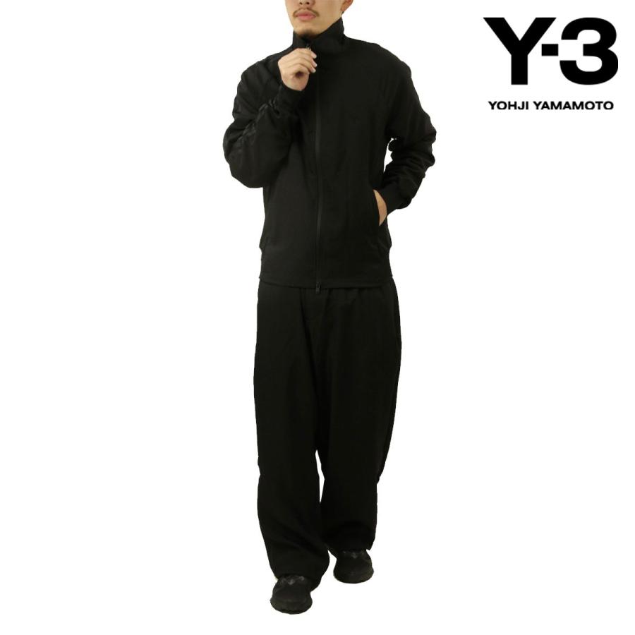 Y-3 ワイスリー トップス 2ＸＬ ブラック メンズ Y-3 ワイスリー メンズ セットアップ 正規品 ジャージ ジップアップ