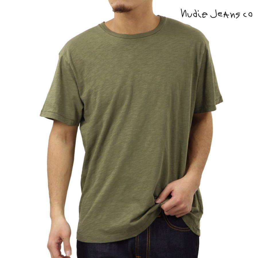 ヌーディージーンズ メンズ 半袖Tシャツ 正規販売店 Nudie Jeans クルーネック シンプル 無地 ROFFE CREW NECK SLUB TEE PALE OLIVE G46 131855 Nudie Jeans（ヌーディージーンズ） メンズ 半袖Tシャツ 正規販売店