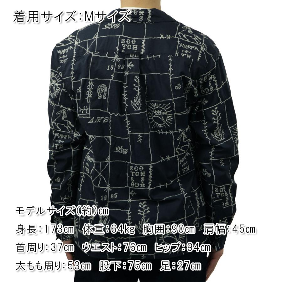 スコッチアンドソーダ メンズ 開襟シャツ 正規販売店 SCOTCH&SODA 長袖 ALLOVER EMBROIDERED SHIRT MARFA CROSS STITCH CA 父の日 プレゼント ラッピングの画像