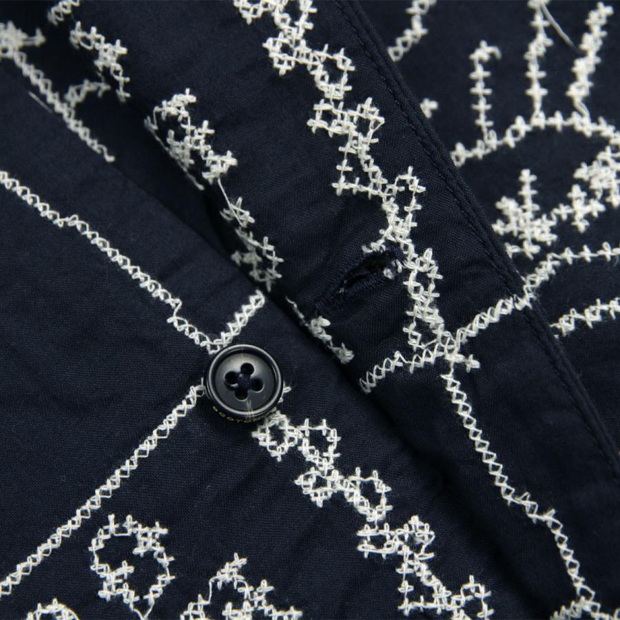 スコッチアンドソーダ メンズ 開襟シャツ 正規販売店 SCOTCH&SODA 長袖 ALLOVER EMBROIDERED SHIRT MARFA CROSS STITCH CA 父の日 プレゼント ラッピングの画像