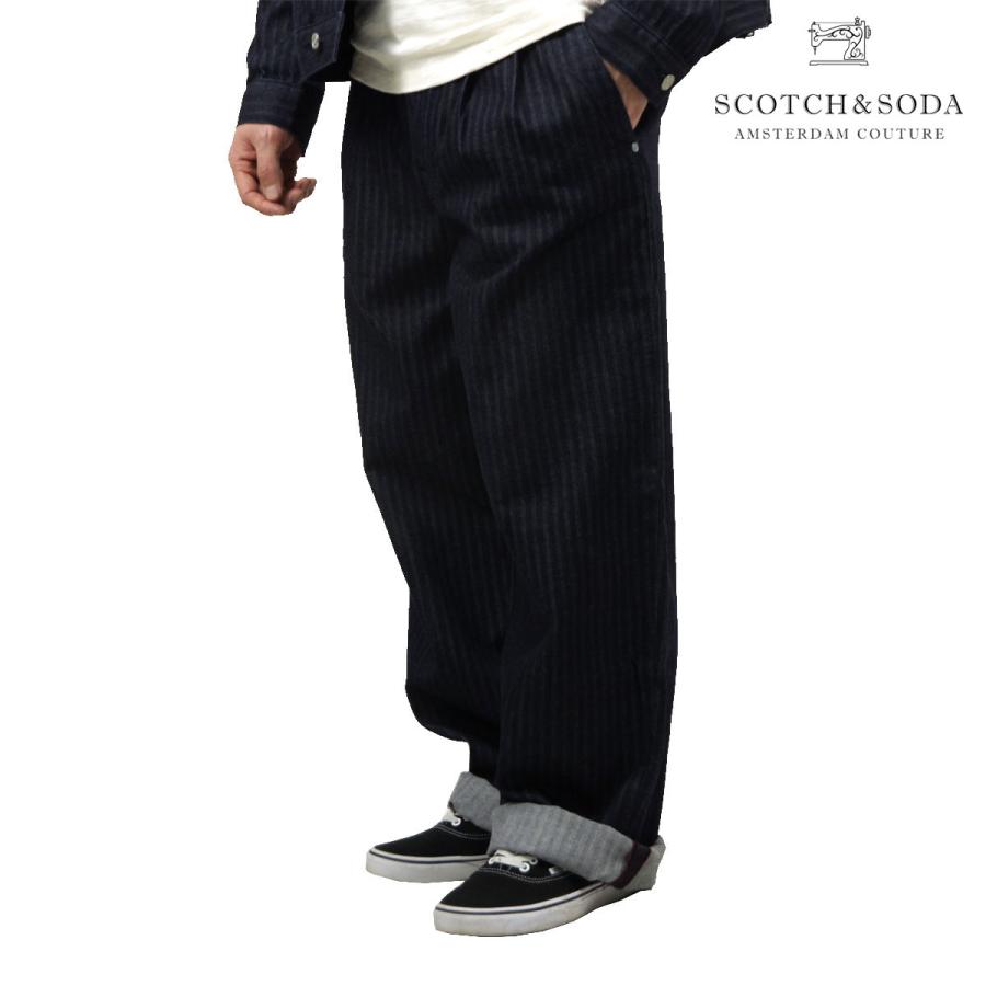 スコッチアンドソーダ メンズ チノパン 正規販売店 SCOTCH&SODA デニム ボトムス SEASONAL LOOSE FIT DENIM CHINO BLUE VELVET 182362 401 55511 78 | SCOTCH＆SODA