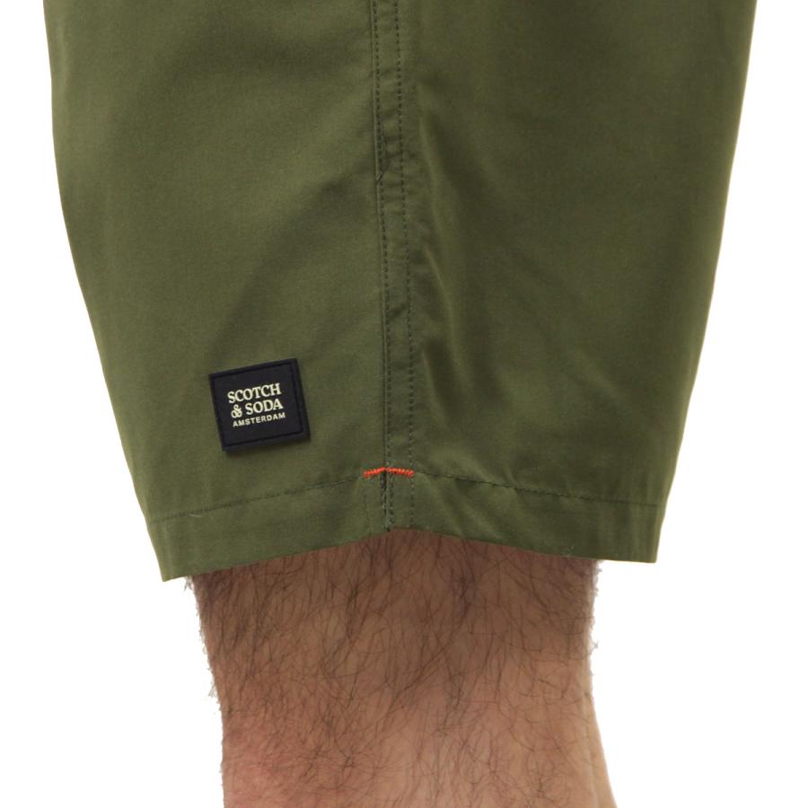 スコッチアンドソーダ メンズ スイムパンツ 正規販売店 SCOTCH\u0026SODA 水着 SOLID MID LENGTH SWIM SHORT PANTS OLIVE NIGHT 182197 250 58800 54の画像
