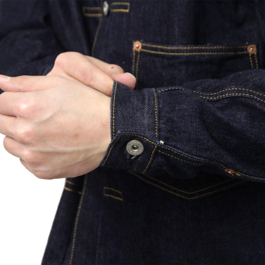 ヒューストン メンズ デニムジャケット 正規販売店 HOUSTON アウター トラッカージャケット WWIISELVEDGE TRUCKER JACKET  父の日 プレゼント ラッピング | HOUSTON | 06