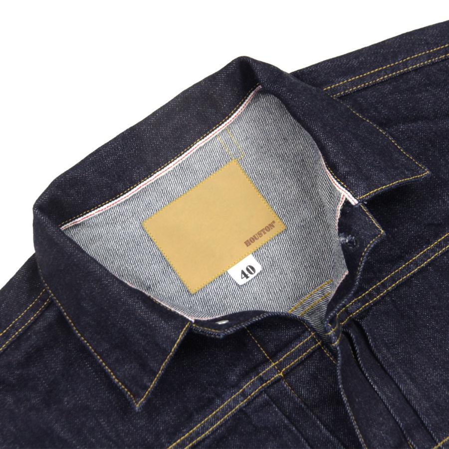 ヒューストン メンズ デニムジャケット 正規販売店 HOUSTON アウター トラッカージャケット WWIISELVEDGE TRUCKER JACKET  父の日 プレゼント ラッピング | HOUSTON | 08