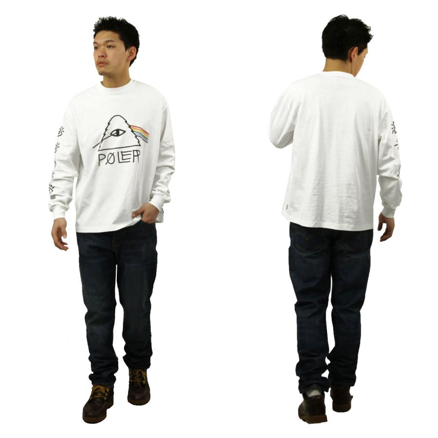 ポーラー メンズ 長袖Tシャツ 正規販売店 POLER クルーネック ロゴ 袖プリント PSYCHEDELIC RELAX FIT L/S TEE WHITE MCV0067 | POLeR | 10
