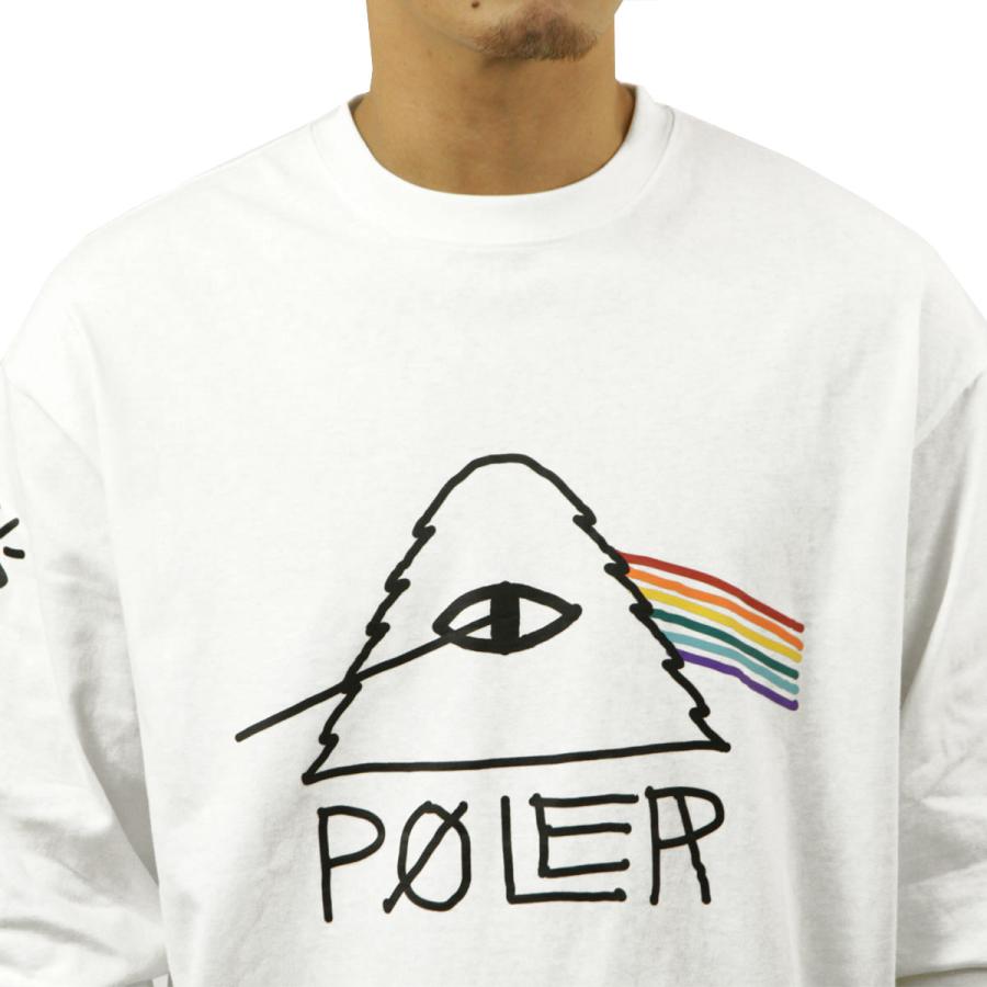 ポーラー メンズ 長袖Tシャツ 正規販売店 POLER クルーネック ロゴ 袖プリント PSYCHEDELIC RELAX FIT L/S TEE WHITE MCV0067 | POLeR | 04