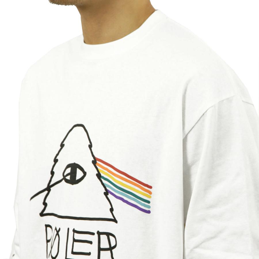 ポーラー メンズ 長袖Tシャツ 正規販売店 POLER クルーネック ロゴ 袖プリント PSYCHEDELIC RELAX FIT L/S TEE WHITE MCV0067 | POLeR | 05