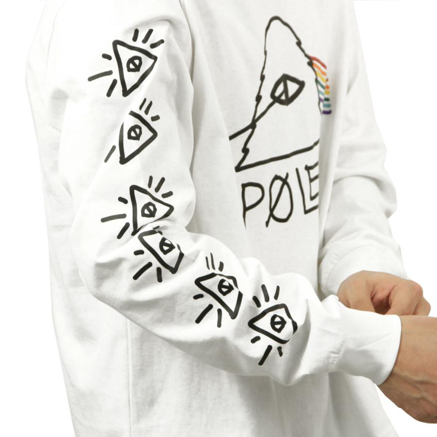 ポーラー メンズ 長袖Tシャツ 正規販売店 POLER クルーネック ロゴ 袖プリント PSYCHEDELIC RELAX FIT L/S TEE WHITE MCV0067 | POLeR | 06