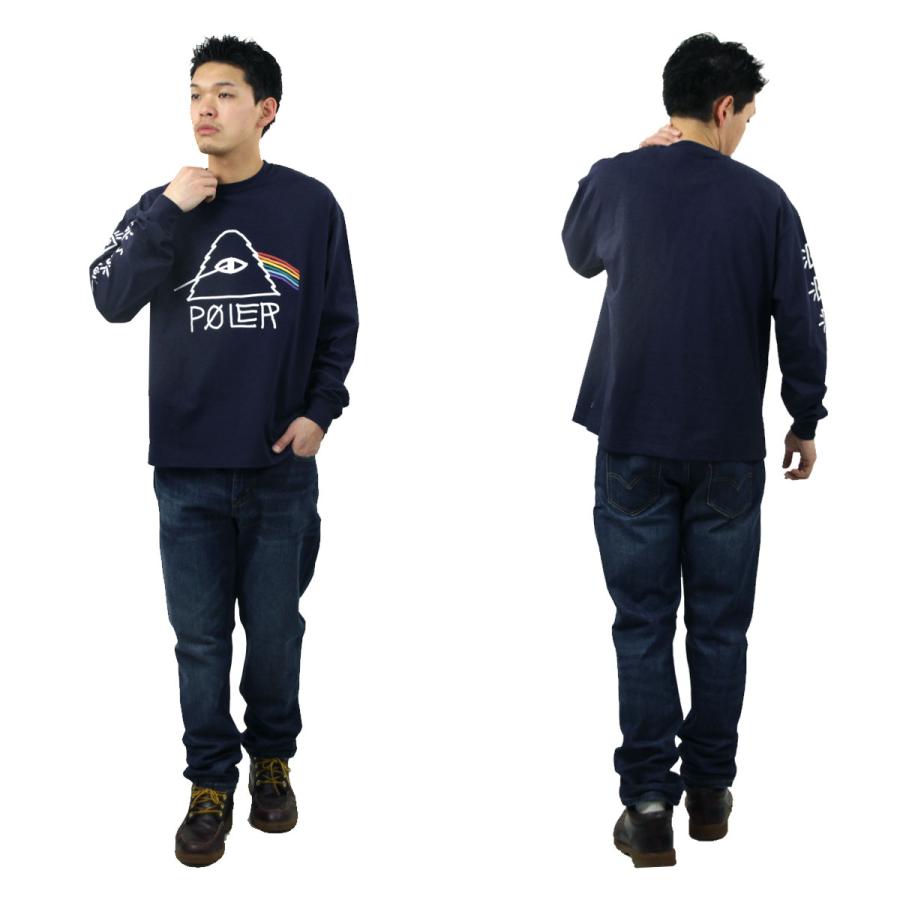 【ボーナスストア ポイント5倍 10/18 0:00〜10/18 23:59】 ポーラー メンズ 長袖Tシャツ 正規販売店 POLER クルーネック ロゴ 袖プリント PSYCHEDELIC RELA0 | POLeR | 10