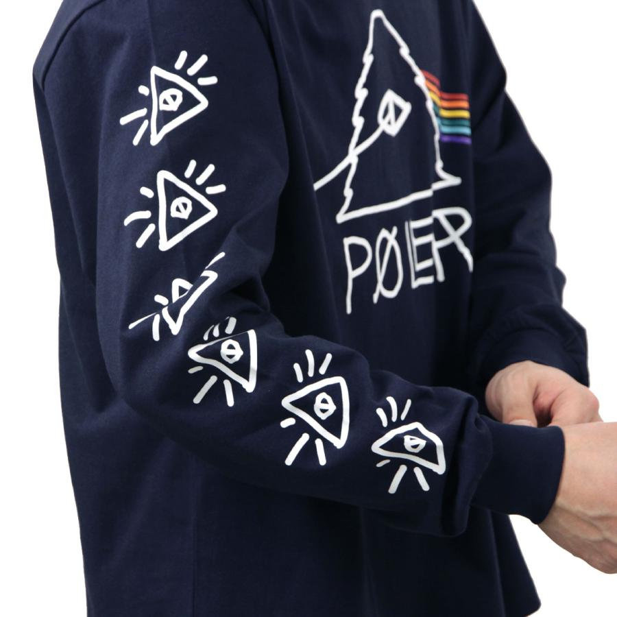 【ボーナスストア ポイント5倍 10/18 0:00〜10/18 23:59】 ポーラー メンズ 長袖Tシャツ 正規販売店 POLER クルーネック ロゴ 袖プリント PSYCHEDELIC RELA0 | POLeR | 06