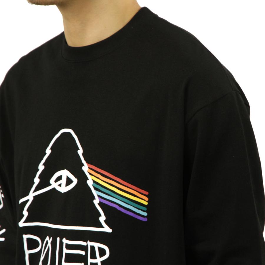 ポーラー メンズ 長袖Tシャツ 正規販売店 POLER クルーネック ロゴ 袖プリント PSYCHEDELIC RELAX FIT L/S TEE BLACK MCV0067 | POLeR | 05