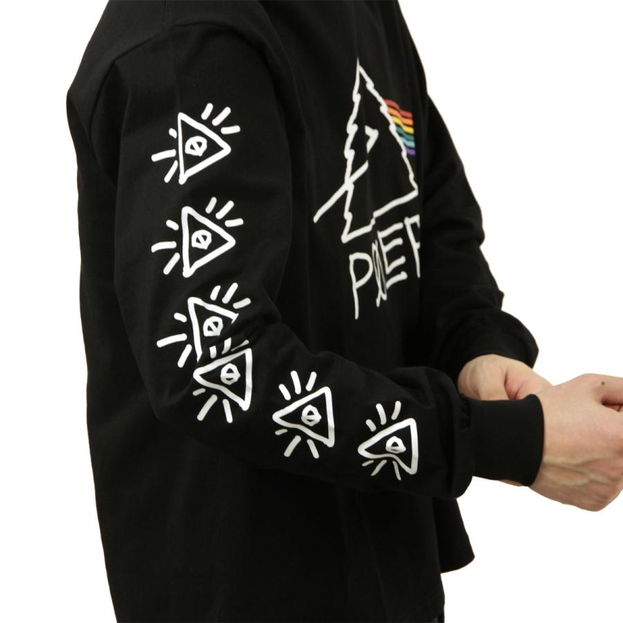 ポーラー メンズ 長袖Tシャツ 正規販売店 POLER クルーネック ロゴ 袖プリント PSYCHEDELIC RELAX FIT L/S TEE BLACK MCV0067 | POLeR | 06