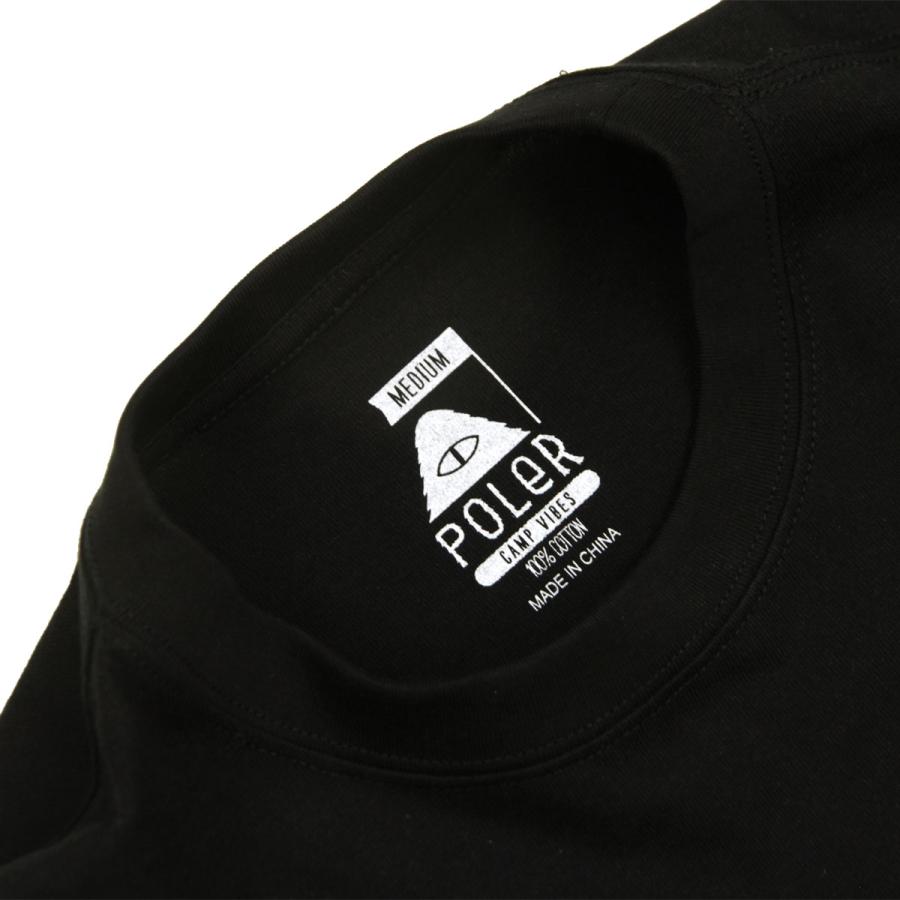 ポーラー メンズ 長袖Tシャツ 正規販売店 POLER クルーネック ロゴ 袖プリント PSYCHEDELIC RELAX FIT L/S TEE BLACK MCV0067 | POLeR | 08