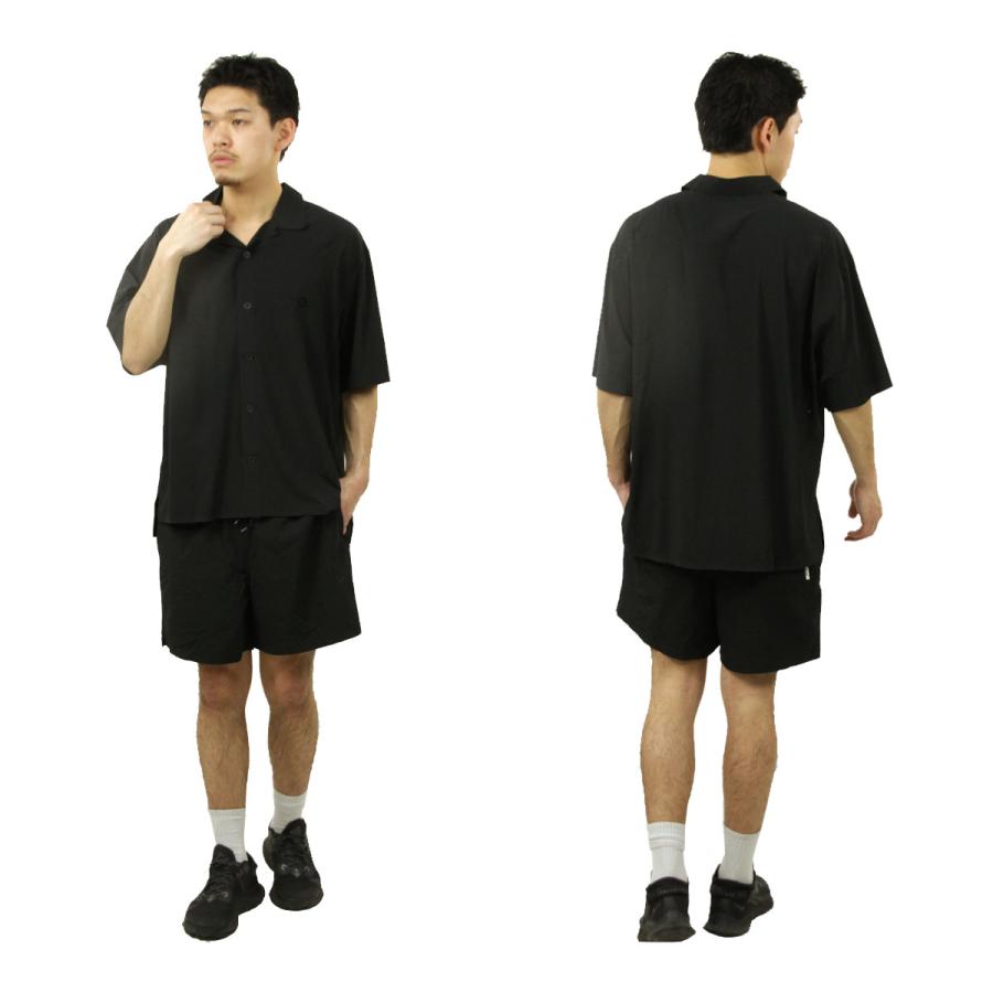 ワイスリー メンズ 半袖シャツ 正規品 Y-3 ボタンダウン ロゴ カジュアルシャツ M LT WOV SHIRT BLACK KF6044 父の日 プレゼント ラッピングの画像