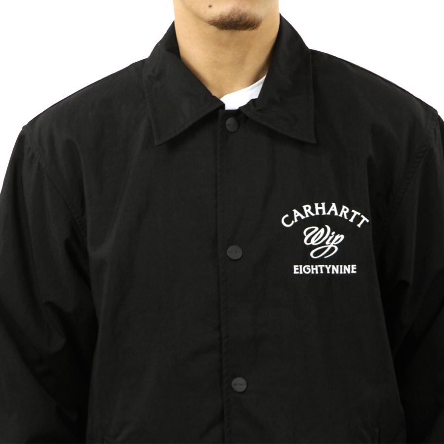 カーハート メンズ コーチジャケット 正規品 CARHARTT WIP ボタンダウン アウター EIGHTYNINE COACH JACKET BLACK / WHITE 父の日 プレゼント ラッピングの画像