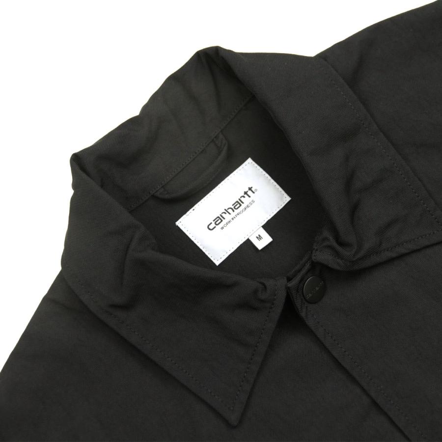 カーハート メンズ コーチジャケット 正規品 CARHARTT WIP ボタンダウン アウター EIGHTYNINE COACH JACKET BLACK / WHITE 父の日 プレゼント ラッピングの画像