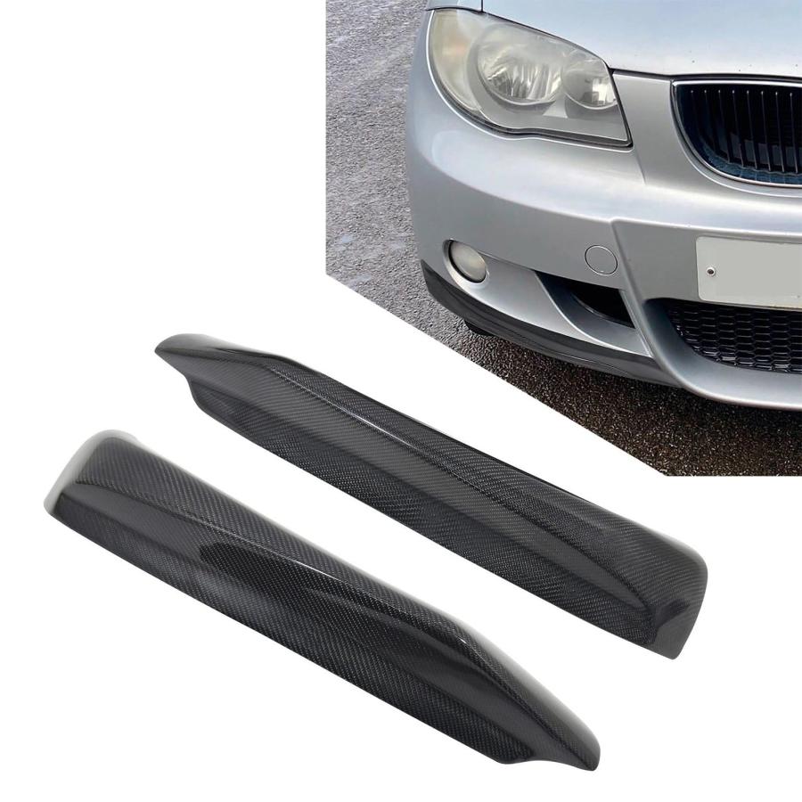 本物のカーボンファイバーフロントバンパーリップスプリッター スポイラー バンパーガードプロテクター BMW 1シリーズ E87 2006-2008に対応 | 