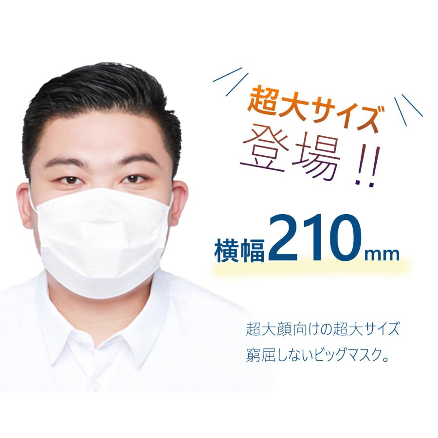 マスク 超大きめ 超ビッグサイズマスク 不織布210mm10枚個包装 平ゴム耳痛くならないビッグサイズ 3層構造 Pfe使い捨てマスク 耳痛くならない大人用 Dcbigmask Mixsim 通販 Yahoo ショッピング