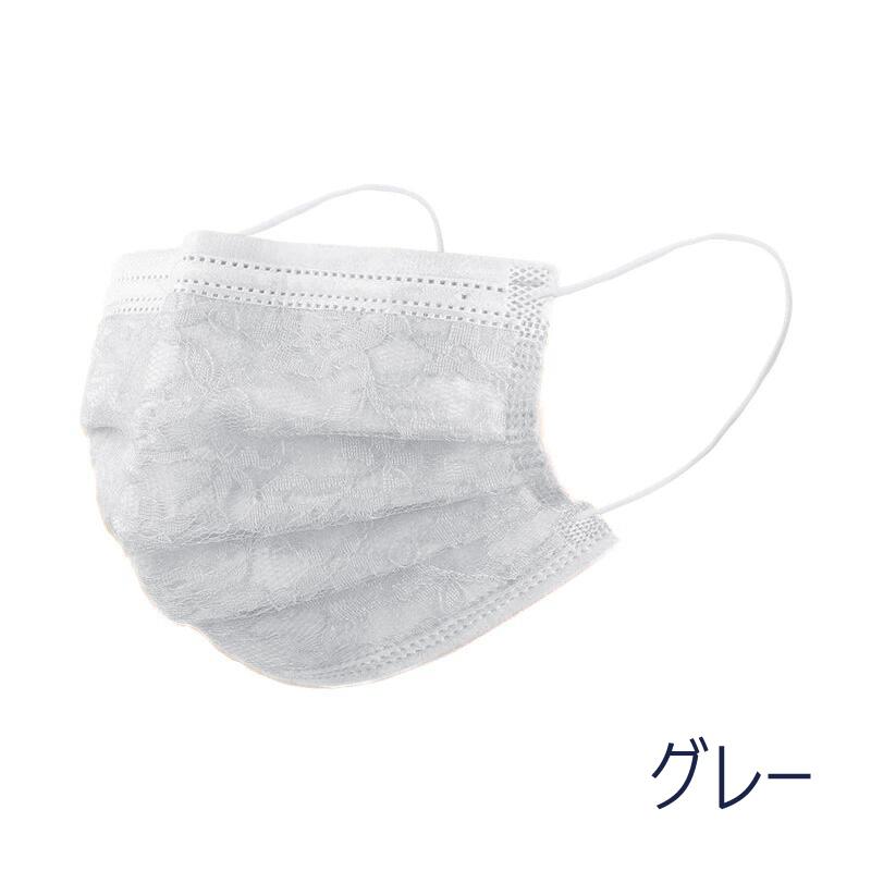 血色マスク チュールマスク レースマスク 不織布マスク 花柄マスク 不織布 おしゃれ フラワーマスク 四層マスク175mm*95mm SSS級不織布採用 肌に優しい |  | 10