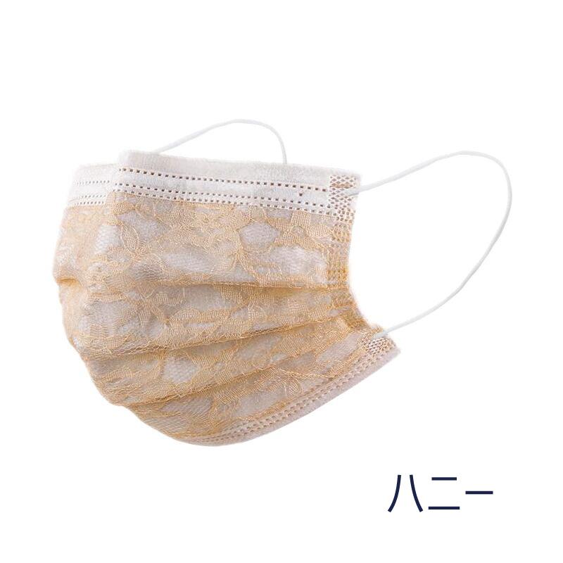 血色マスク レースマスク レース不織布 使い捨て お洒落カラー マスク レディース 175mm 四層  個別包装 30枚入りギフト用パッケージ |  | 12
