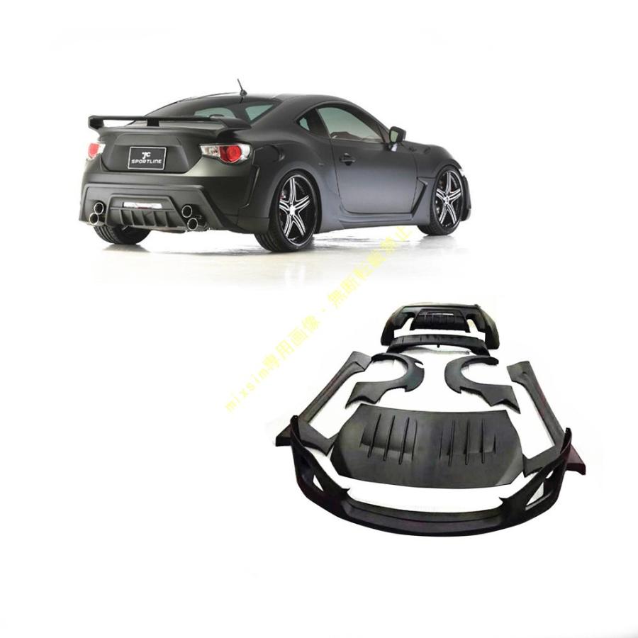 カーボンファイバー ボディキット パーツ ブラック Toyota 86 / BRZ カーボン ボディキット 大型 改装パーツ 工場直送