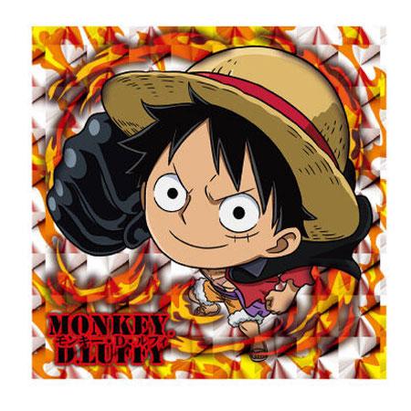 ONE PIECE 初期　ルフィ海賊団　シール ホログラム×ホロ箔押し] SW4-01.モンキー・D・ルフィ (SGR