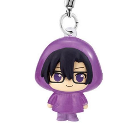 紫色キャラクター ストラップ付き BANDAI（バンダイ） カラフルピーチ めじるしアクセサリー もふ 単品
