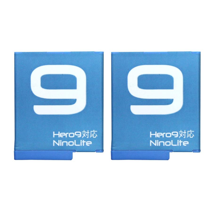 Tkg』2個セット NinoLite HERO9 ブラック ADBAT-001 対応充電式