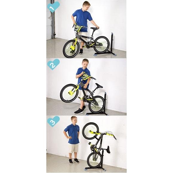 B106 日本市場向け 室内外用縦置き自転車スタンド ガレージ 玄関 お部屋 ベランダ設置等 スペース節約 簡単組立て 日本語取り扱い説明書付き B106new Mixy4 通販 Yahoo ショッピング