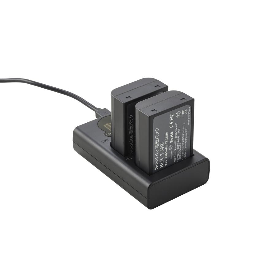 NinoLite 2点セット BLX-1 対応バッテリー + USB型 デュアル