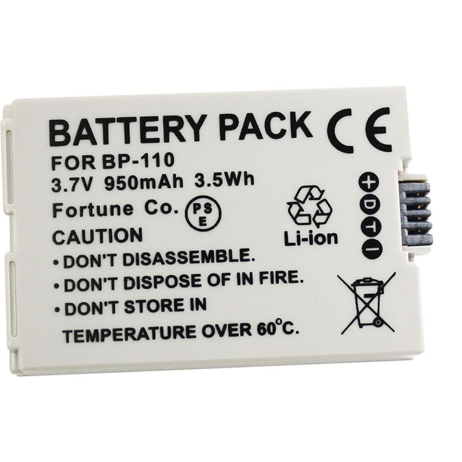 残量表示可！ キャノン BP-110互換バッテリー、iVIS HF R21 対応