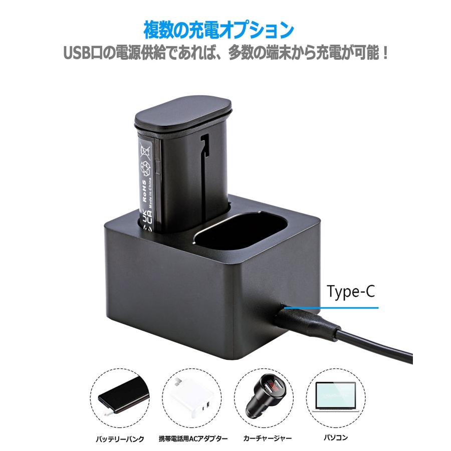 NinoLite USB型 デュアルバッテリーチャージャー、ライカ BP-SCL6 / BC
