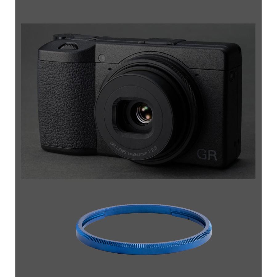 NinoLite GN-2 リングキャップ ブルー色、GRIIIx、GR3x 対応、カメラを