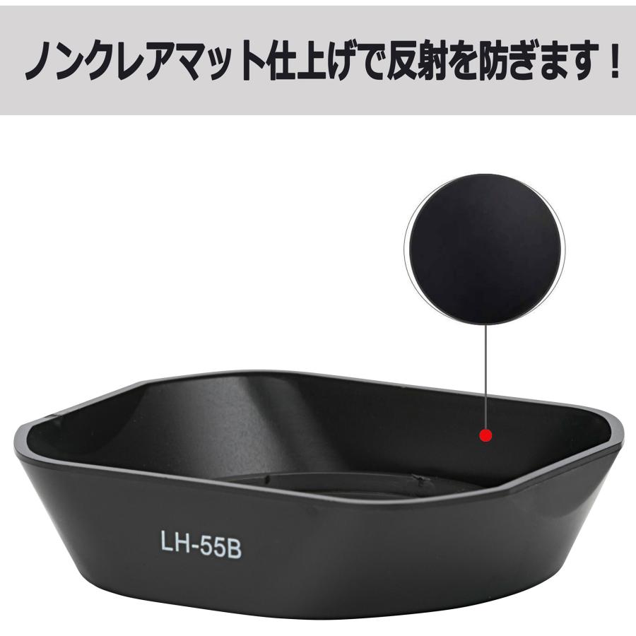 爆買い送料無料 NinoLite LH-55B 用レンズフード 52mm UVフィルター Digital ED 12-50mm F3.5-6.3 Digital ED 9-18mm F 4.0-5.6レンズ用 カメラアクセサリー オリンパス レンズフード LH-55B