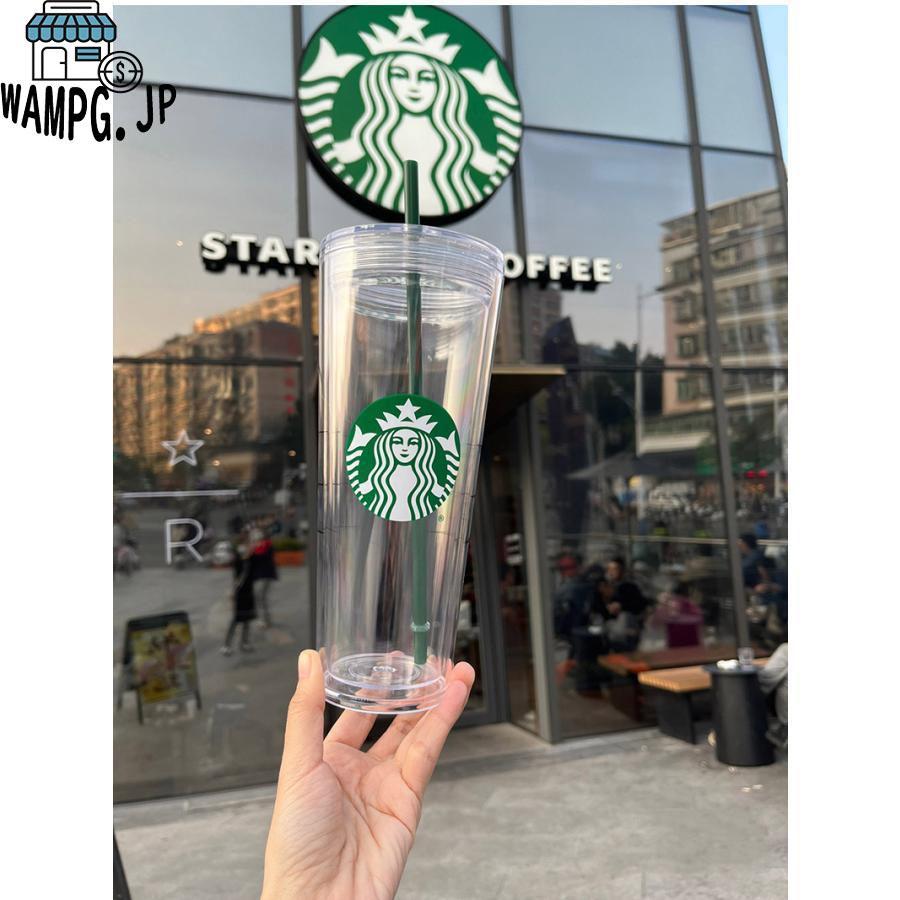 スターバックス STARBUCKS タンブラー コップ ストロー スタバ おしゃれ 海外 新品 透明 大容量 プラスチック 710ml｜miyabanbi｜02