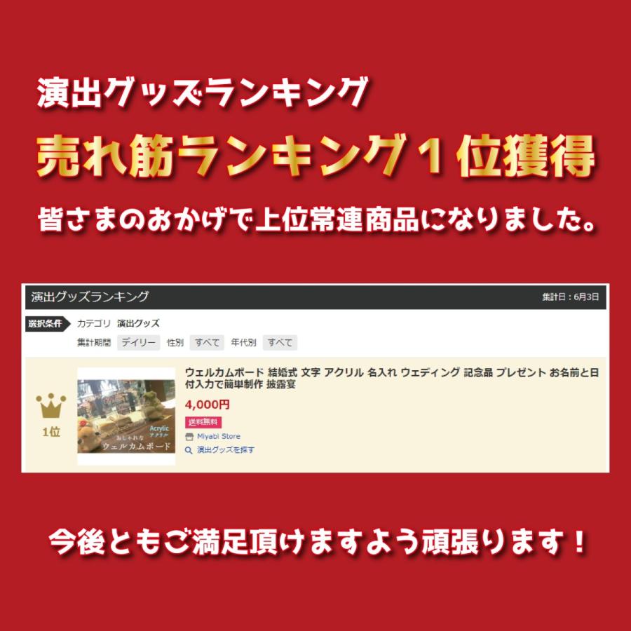 ウェルカムボード 結婚式 文字 アクリル 名入れ ウェディング 記念品 プレゼント お名前と日付入力で簡単制作 披露宴 Ac01 Miyabi Store 通販 Yahoo ショッピング
