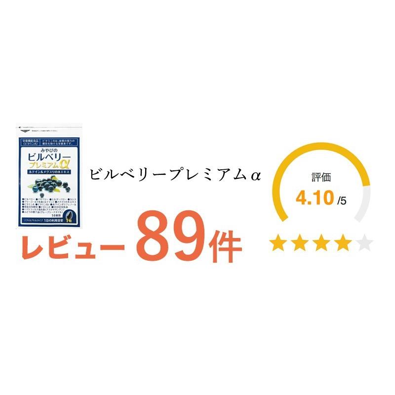 10％OFF！ ビルベリープレミアムα 6袋セット ルテイン ビタミンA ポリフェノール サプリメント 栄養機能食品｜miyabi-store｜03