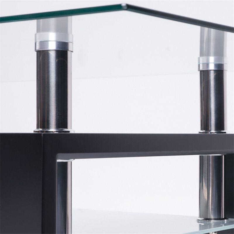 日本在庫 日本出荷 即納 ガラステーブル　センターテーブル　リビングテーブル　 ローテーブル モダン シンプル ガラス 座卓 北欧 安心の6mm強化ガラス使用 - 2