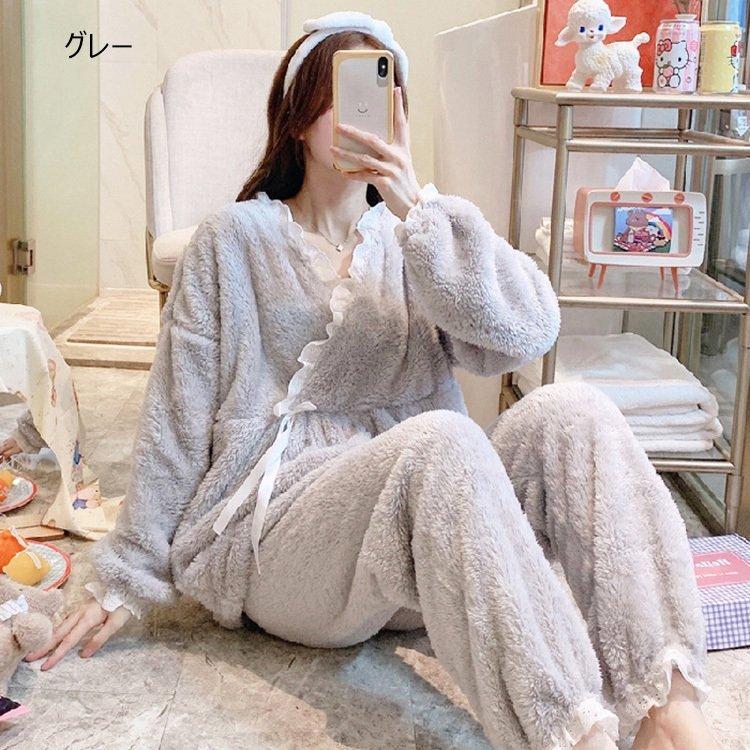 マタニティーパジャマ モコモコルームウェア レディース 冬 長袖パジャマ 前開き 産後 マタニティーパジャマ 授乳服 暖かいフランネル 可愛い 厚手 パジャマ 母 パジャマ 色 ダークピンク Www Bollywoodpapa Com