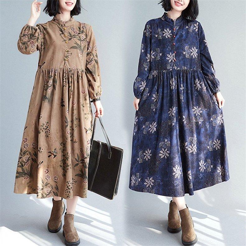 特別送料無料 ロングワンピース シャツワンピ 大人フェミニンな雰囲気 フワッとした優しい印象 自然に体型カバー 可愛い 花柄 50代 40代 30代 長袖 秋 レディース ワンピース 欠品の場合はメールにてご連絡いたします ご了承ください はい 了承済み