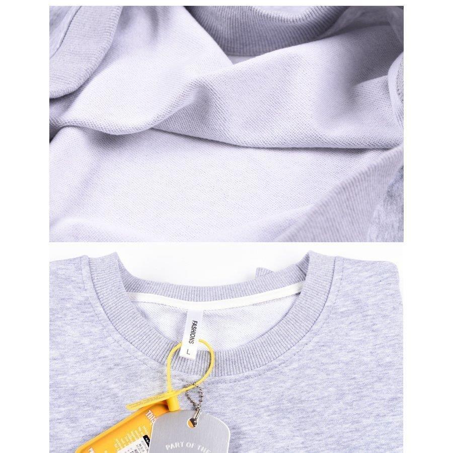 人気の雑貨がズラリ イラストプリント クルーネック プルオーバーパーカー スウェット ロゴ トレーナー ジャージ カジュアル 長袖 Tシャツ カットソー トップス 長袖 お届け方法によって納期が違う 了解です Readingtherapycenter Com