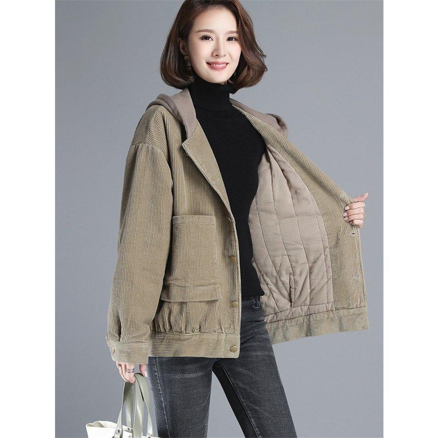メーカー直送 秋 コーデュロイ パーカー ジャケット 40代 レディース カーディガン コート 春 50代 ゆったり 大きいサイズ 森ガール 長袖 体型カバー 羽織 秋 無地 アウター カーディガン カラー Color1カーキ Www Collectiviteslocales Fr