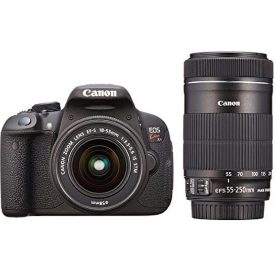 キヤノン Canon EOS Kiss X7i ダブルズームキット 中古 デジタル一眼レフカメラ 自撮り ブラック :canon-eos