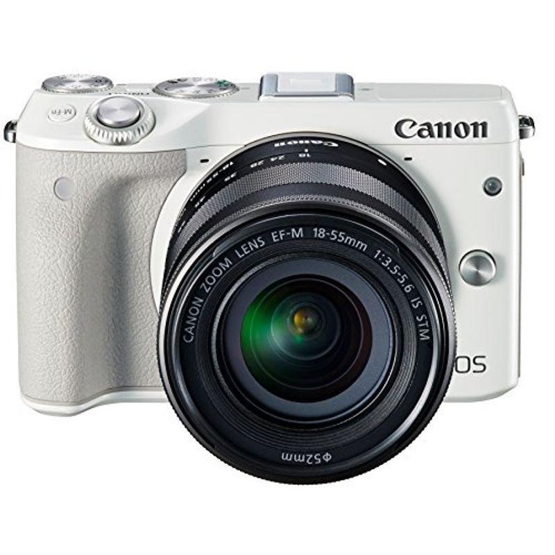 Canon ミラーレス一眼カメラ EOS M3 レンズキット(ホワイト) EF-M18-55mm F3.5-5.6 IS STM 付属 EO