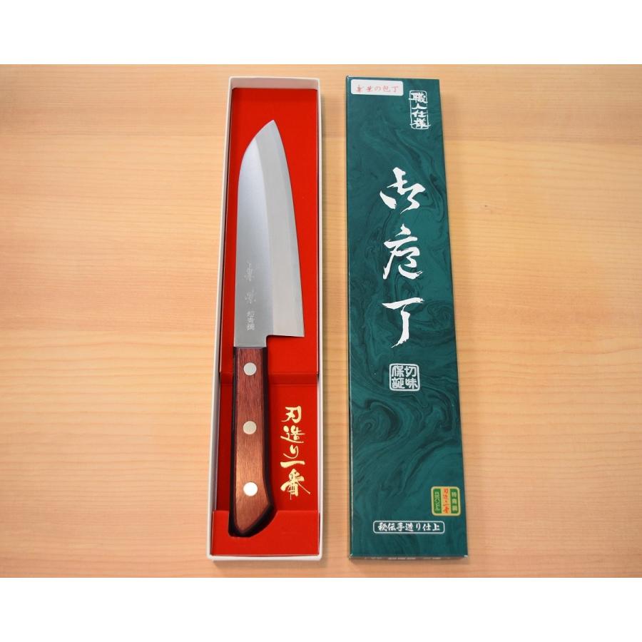 高級包丁 三徳包丁 170mm 青紙スーパー 割込 『兼景』 高品質 日本製 